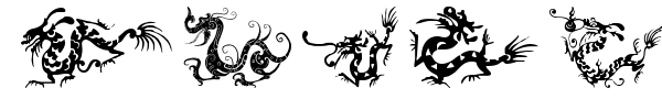 HFF Chinese Dragon font preview